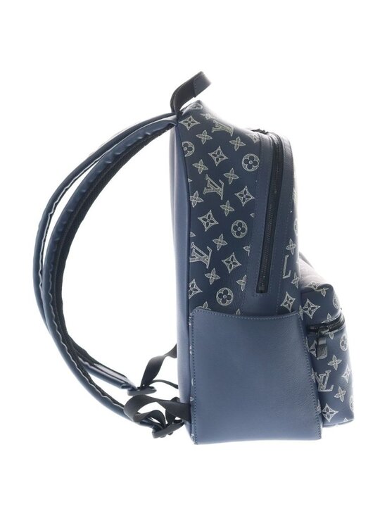 Louis Vuitton Monogram Shadow Discovery Backpack PM Navy Leather Silver main image 5